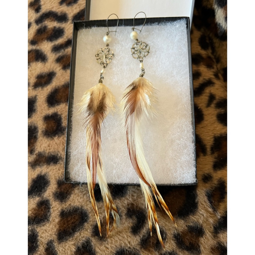 Feather earrings
